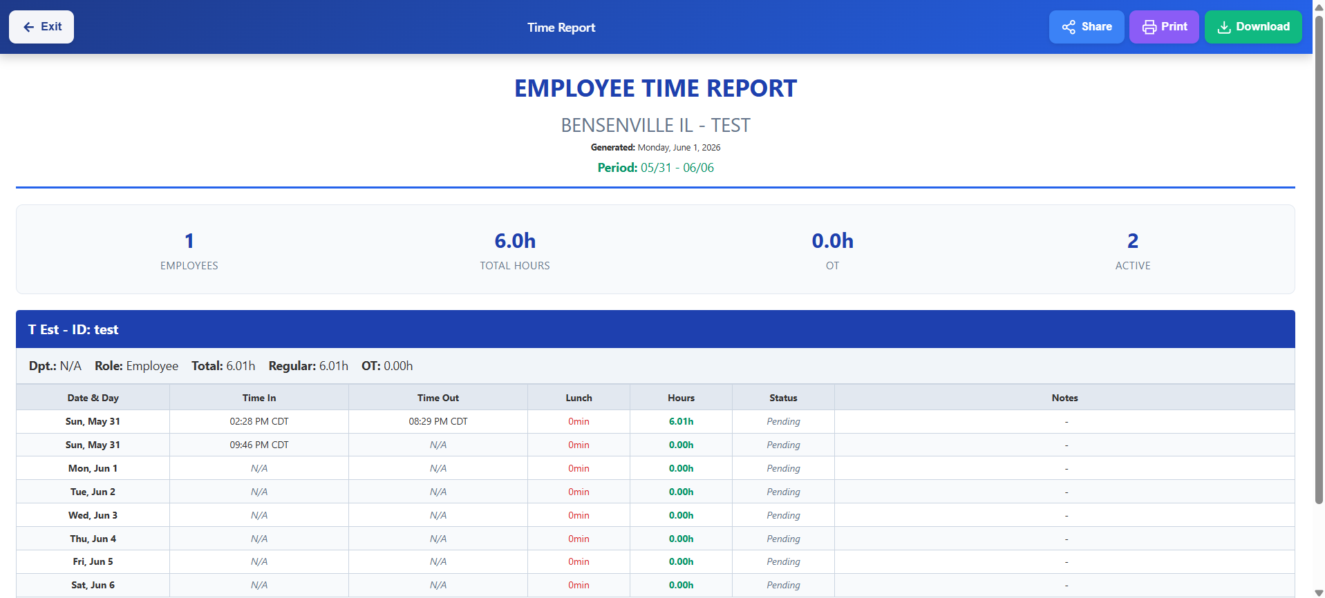 Reports Export
